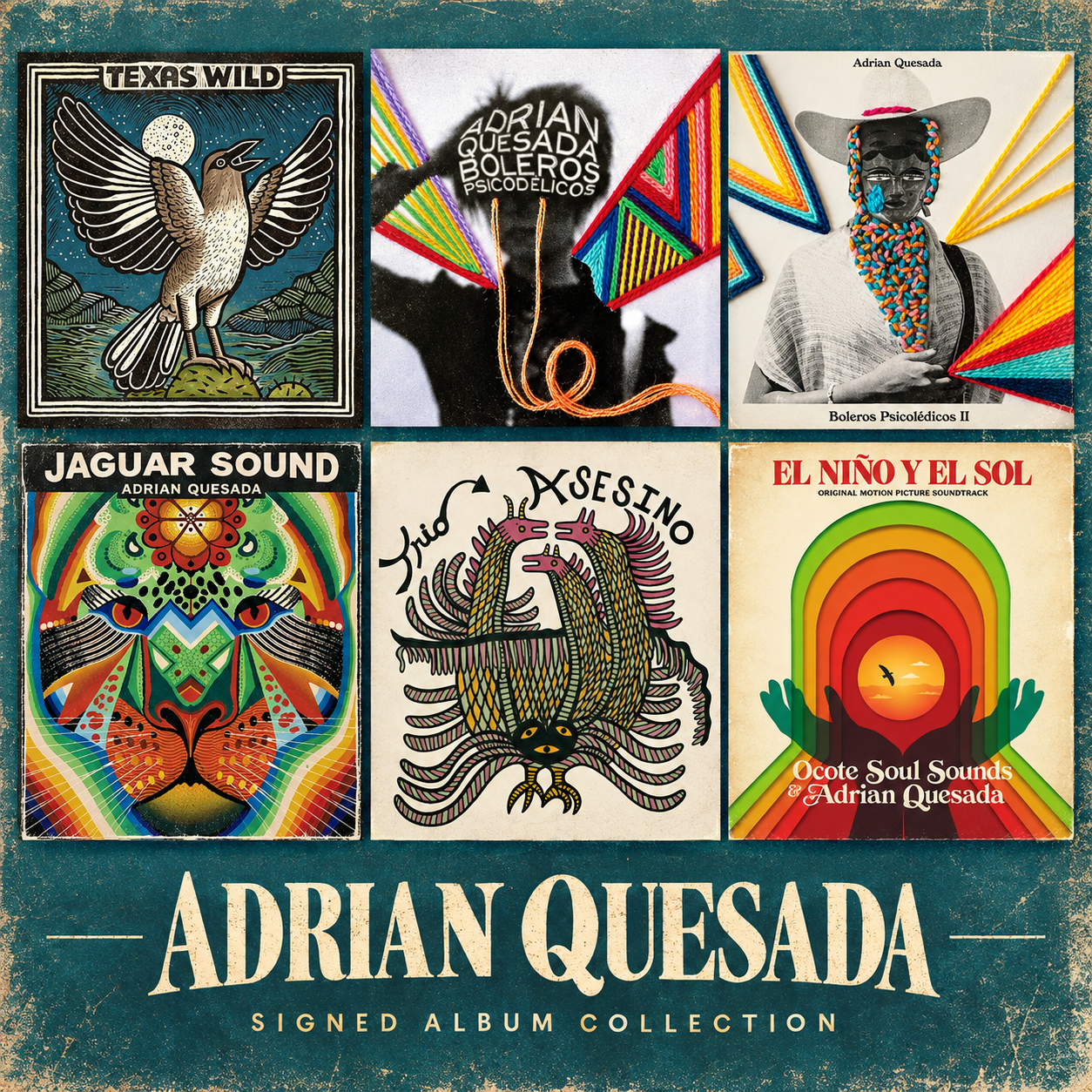 Signed Adrian Quesada Album Collection