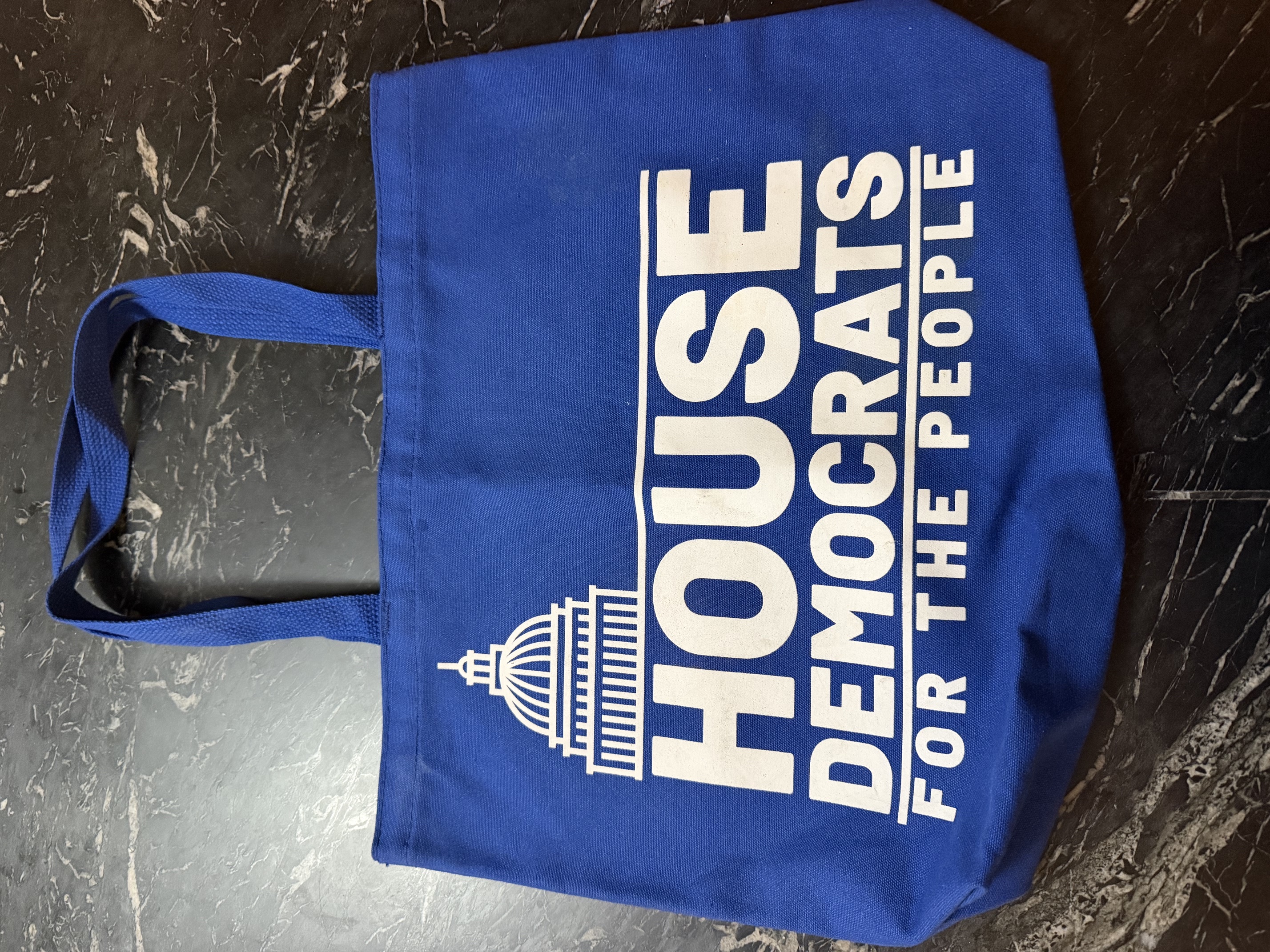 Vintage House Democrats Tote Bag that reads "For The People"