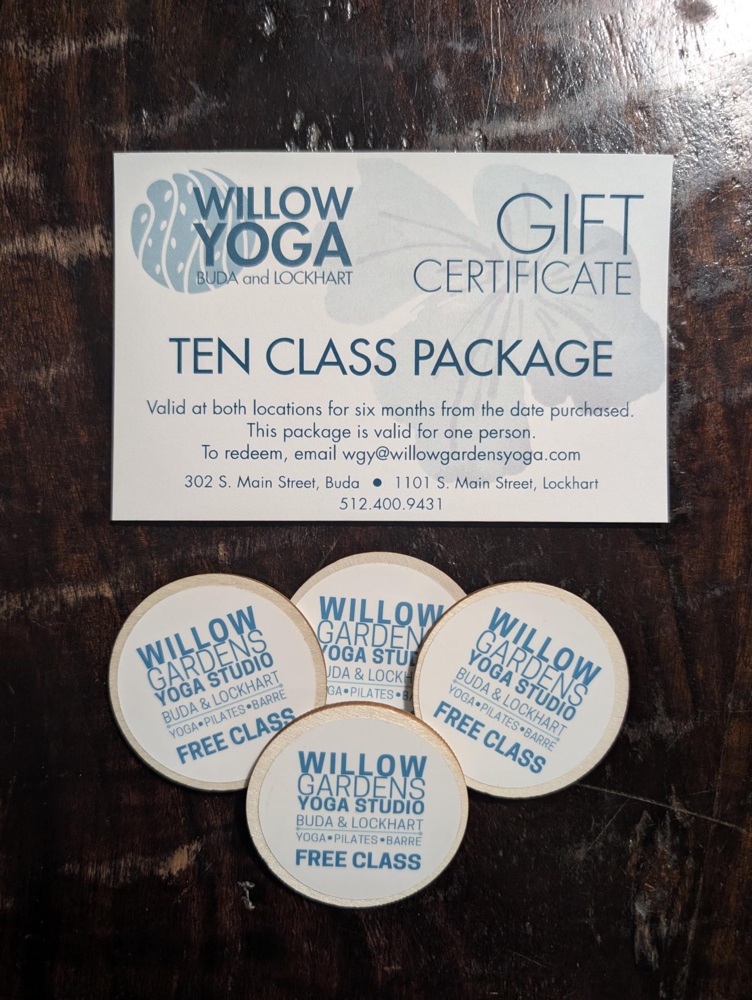 Willow Gardens Yoga – 10-Class Pass